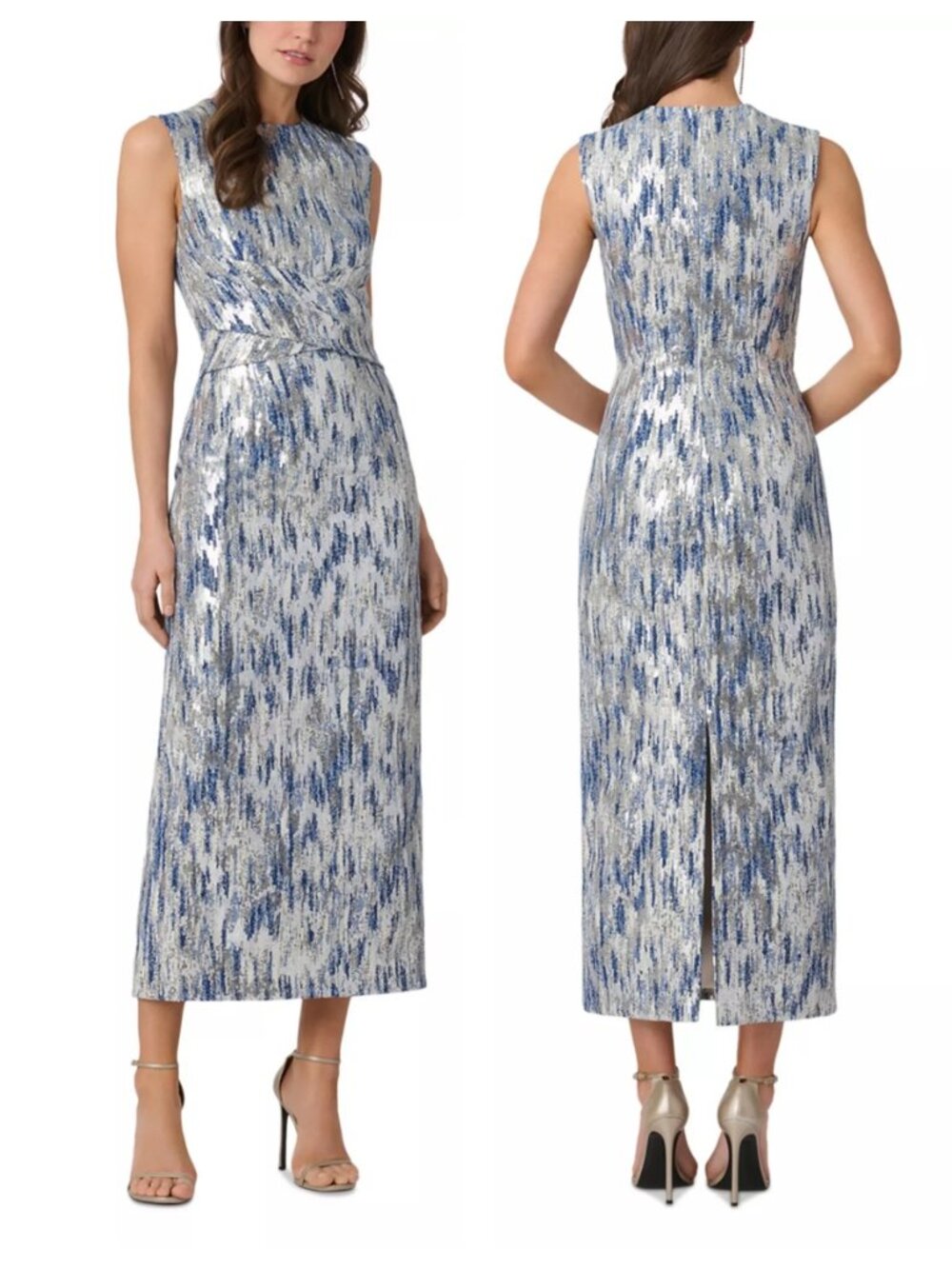 Shoshanna Ithaca Jacquard Alta Sequin Long Dress